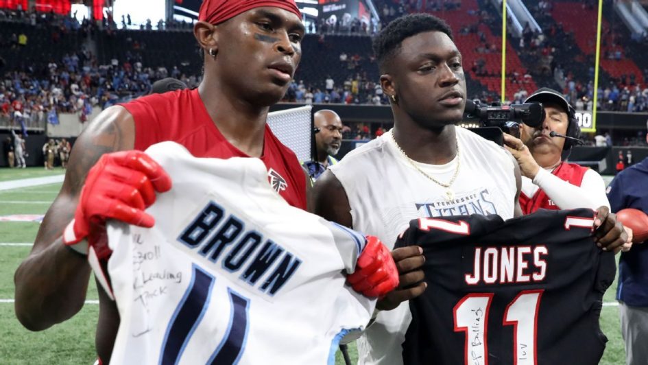 Julio Jones et A.J Brown